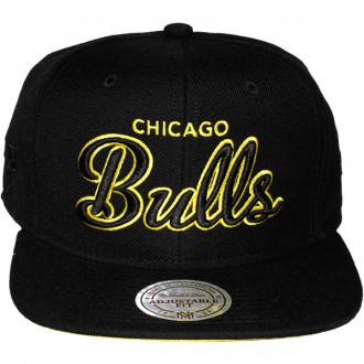 Casquette Snapback Mitchell & Ness - NBA Neon Script - Chicago Bulls