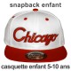 Casquette Snapback Enfant KB Ethos - Chicago - Blanc / Rouge