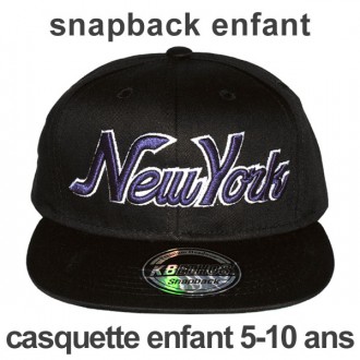 Casquette Snapback Enfant KB Ethos - New York - Noir