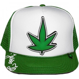 Casquette Trucker Jessilann - Paris Patstach Officiel - White / Green