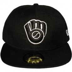 Casquette Fitted New Era - 59Fifty MLB Basic Collection - Milwaukee Brewers - Black/White