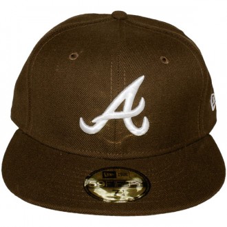 Casquette Fitted New Era - 59Fifty MLB Basic Collection - Atlanta Braves - Brown/White