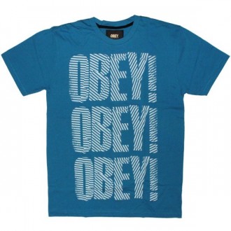 OBEY T-shirt - Earn Your Stripes - Blue