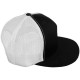 Casquette Filet Yupoong - Blanc / Front et visière noir