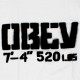 OBEY T-shirt - 7'4'' ''520 LBS Stencil'' - White