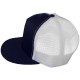 Casquette Filet Yupoong - Blanc / Front et visière bleu marine