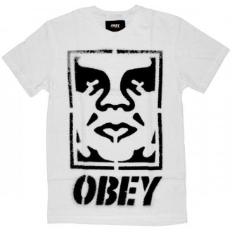 OBEY T-shirt - Icon Face Stencil - White