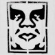 OBEY T-shirt - Icon Face Stencil - White