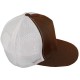 Casquette Filet Yupoong - Blanc / Front et visière marron