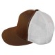 Casquette Filet Yupoong - Blanc / Front et visière marron