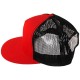 Casquette Filet Yupoong - Noir / Front et visière rouge