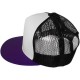 Casquette Filet Yupoong - Noir / Front blanc / Visière violette