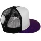 Casquette Filet Yupoong - Noir / Front blanc / Visière violette