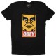 OBEY Premium T-Shirt - Orange Icon Face - Black