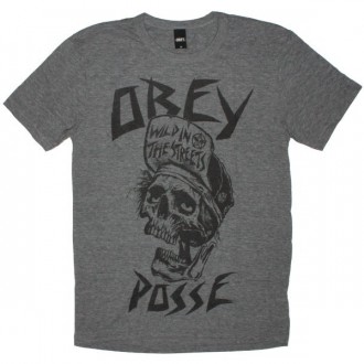 OBEY Tri-Blend T-Shirt - Wild In The Streets - Heat