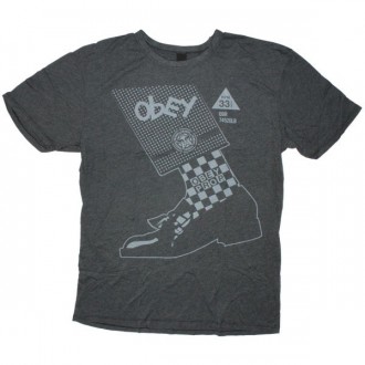 OBEY Vintage Heather T-Shirt - Rude Boyz - Black