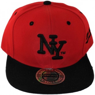 Casquette Snapback City Hunter - NY - Rouge / Noir