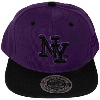 Casquette Snapback City Hunter - NY - Violet / Noir