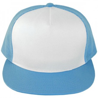 Casquette Filet Yupoong - Bleu ciel / Front blanc