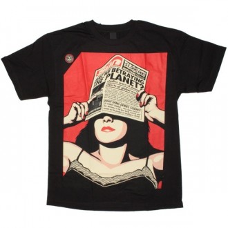 OBEY Basic T-Shirt - Black Global Warming 