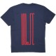 WESC T-shirt - Medium Blue Snake Stripe