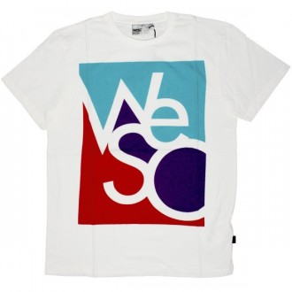 WESC T-shirt - White Wesc Interlock